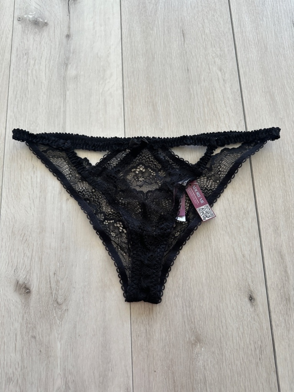 Adore Me Kimmy Bikini Panties Black Large NWT IN PACKAGE